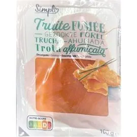 CARREFOUR SIMPL Truite fumée 100g