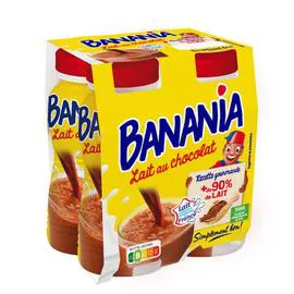 BANANIA Boisson Le Bon Lait au chocolat 4x20cl