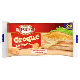 PRÉSIDENT Fromage en Tranches Croque Emmental 340g