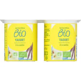 MONOPRIX BIO Yaourt à la vanille bio 500g