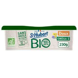 ST HUBERT Margarine Doux Bio Sans Huile de Palme 100% Végétal Oméga 3 230g