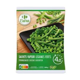 CARREFOUR EXTRA Légumes verts sachets vapeur 3x200g