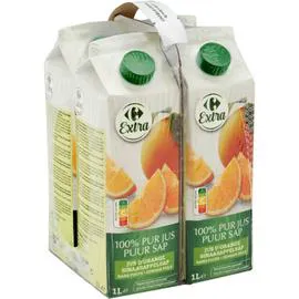 CARREFOUR EXTRA Jus d'orange 100% pur jus 4x1l