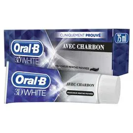ORAL-B 3D White Charbon Dentifrice 75ml