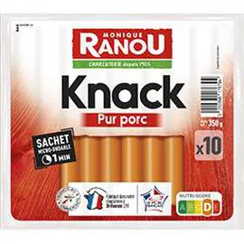 MONIQUE RANOU Saucisses Knack pur porc 10x35g