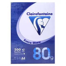 CLAIREFONTAINE Ramette De Papier, Format A4, 80Gr/M² 500 feuilles l'unité