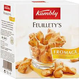KAMBLY Feuillety's - Biscuits feuilletés au fromage 75g