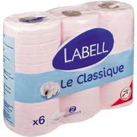 LABELL Papier toilette blanc Le Classique x6