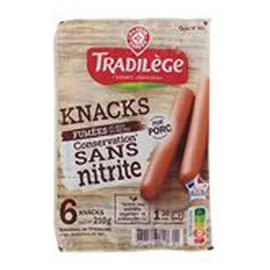 MARQUE REPÈRE, TRADILÈGE Saucisse de Strasbourg x6 210g