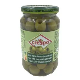 CRESPO Olives vertes Dénoyautées 160g