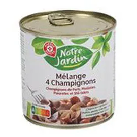 MARQUE REPÈRE, NOTRE JARDIN Mélange 4 champignons N.Jardin 230g