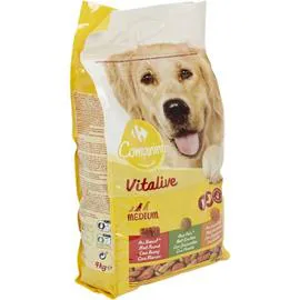 CARREFOUR Croquettes pour chien boeuf légumes 4kg
