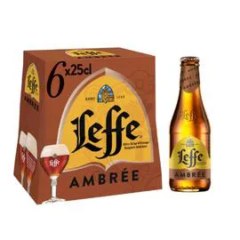 LEFFE Bières ambrée 6x25cl
