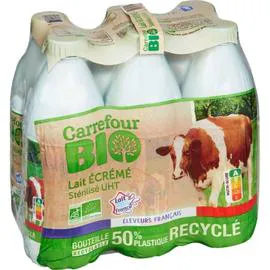 CARREFOUR BIO Lait écrémé 6x1l
