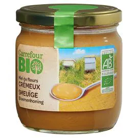 CARREFOUR BIO Miel bio de fleurs crémeux 500g