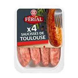 MARQUE REPÈRE, FÉRIAL Saucisse de Toulouse 500g