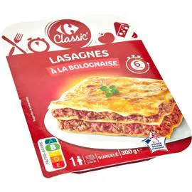 CARREFOUR CLASSIC' Plat cuisiné lasagnes bolognaise 300g