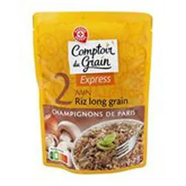 MARQUE REPÈRE, COMPTOIR DU GRAIN Riz Champignons 2 min 250g