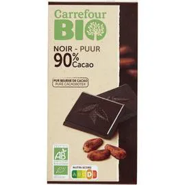 CARREFOUR BIO Chocolat bio 90% cacao 100g