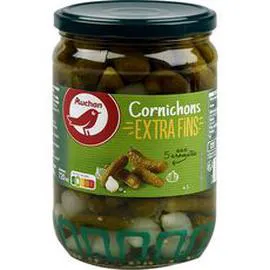AUCHAN Cornichons extra fins aux 5 aromates 360g