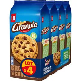 LU, GRANOLA Cookies gros éclats de chocolat 4x184g