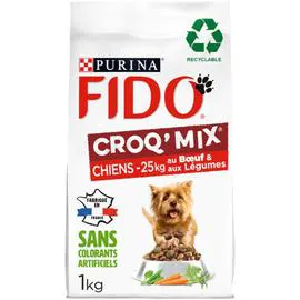 PURINA, FIDO Croquettes pour chien boeuf/légumes 1kg