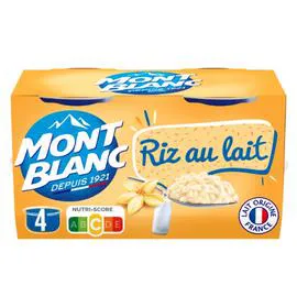 MONT BLANC Desserts riz au lait 4x125g