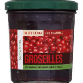 MONOPRIX Gelée extra de groseilles 370g