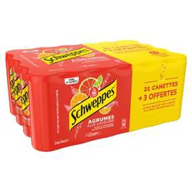 SCHWEPPES Soda agrumes 24x33cl
