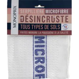 MONOPRIX Serpillère microfibre tous types de sols l'unité