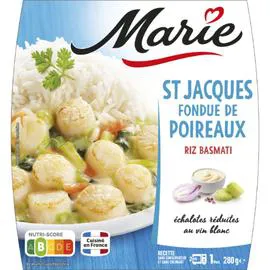 MARIE Plat cuisiné St Jacques & riz 280g
