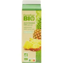 CARREFOUR BIO Jus d'ananas bio 100% pur jus 1l