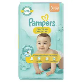 PAMPERS Couches Bébé Premium Protection Taille 3 - 6kg-10kg x46