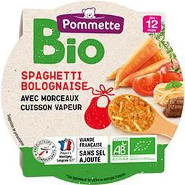 POMMETTE BIO Spaghetti bolognaise BIO, dès 12 mois 230g