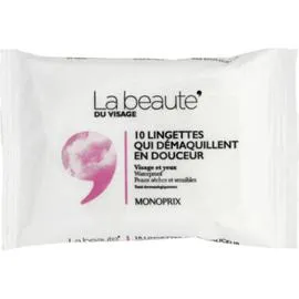 LA BEAUTÉ Lingettes démaquillantes douceur du Visage x10