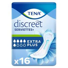 TENA Serviettes hygiéniques discreet extra plus x16
