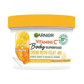 GARNIER, SKINACTIVE Crème corps Mangue Et Vitamine C Body Super Food 380ml