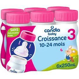 CANDIA BABY Lait bébé dès 10 mois liquide 6x25cl