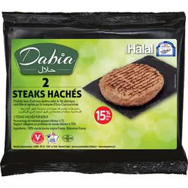 DABIA 2 Steaks Hachés Pur Boeuf 250g