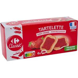 CARREFOUR CLASSIC' Biscuits tartelette fraise pur beurre 127g
