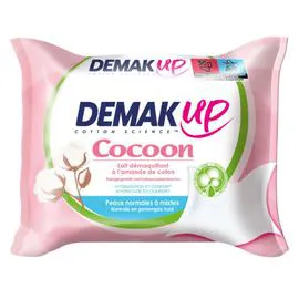 DEMAK'UP Lingettes démaquillantes Cocoon/peaux normales x25 