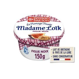 PAYSAN BRETON, MADAME LOÏK Fromage à Tartiner Figue Et Noix 150g