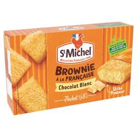 ST MICHEL Gâteaux brownie au chocolat blanc 240g