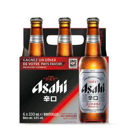 ASAHI Bière super dry 5.0% 6x33cl