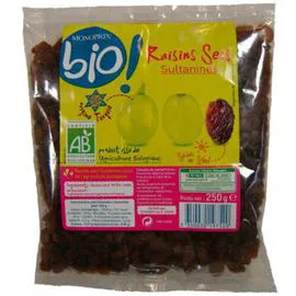 MONOPRIX BIO Raisins secs Sultanine bio 250g