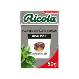 RICOLA Bonbons réglisse s/sucres 50g