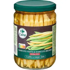 CARREFOUR EXTRA Haricots verts et beurre extra-fins 280g