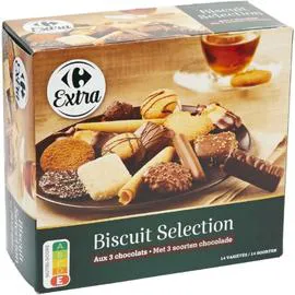 CARREFOUR Biscuits 14 variétés 3 chocolats 750g