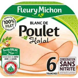 FLEURY MICHON Blanc de poulet sans nitrite Halal 180g