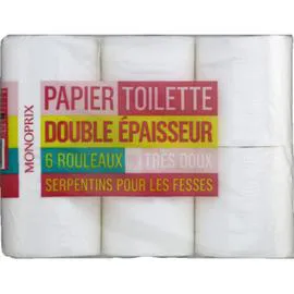 MONOPRIX Papier toilette double épaisseur x6